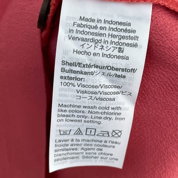 Madewell Womens Plus 3X V Neck Button Up Dress Rose Pink Short Sleeve - Picture 6 of 9